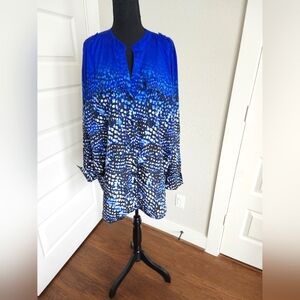 Calvin Klein Blue 2X Tunic Top